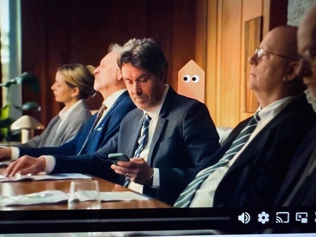 Oppdresset og sigen i kjedelig møte