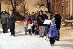 Lysmarkering før TV2s artistgalla Lysmarkering før TV2s artistgalla