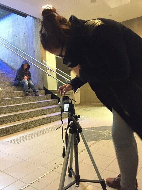 prepareing for book cover shoot